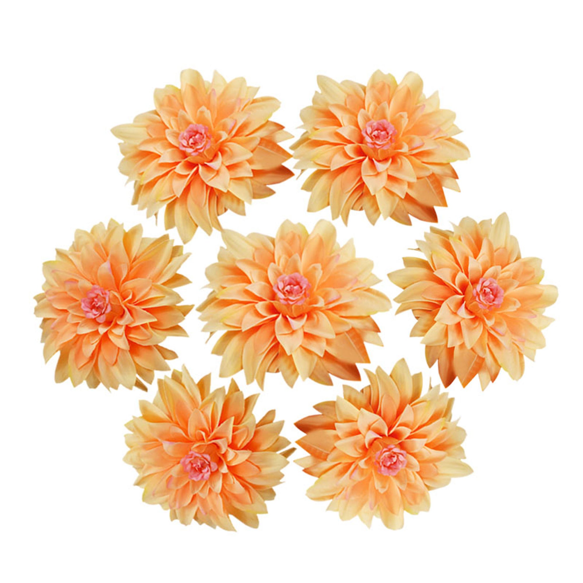 50 Bulk Silk Dahlia Flowers 5.1"