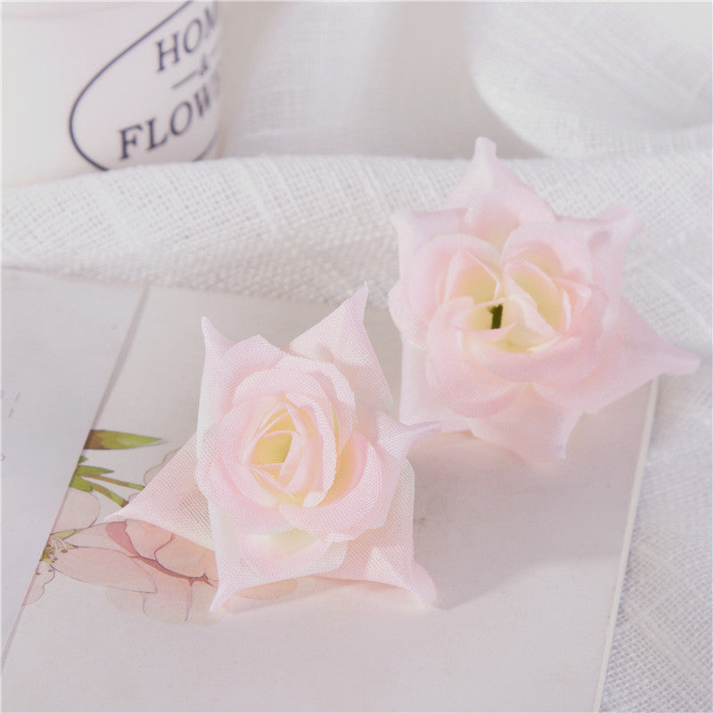 Silk Rose Heads Small Artificial Flowers 100PCS