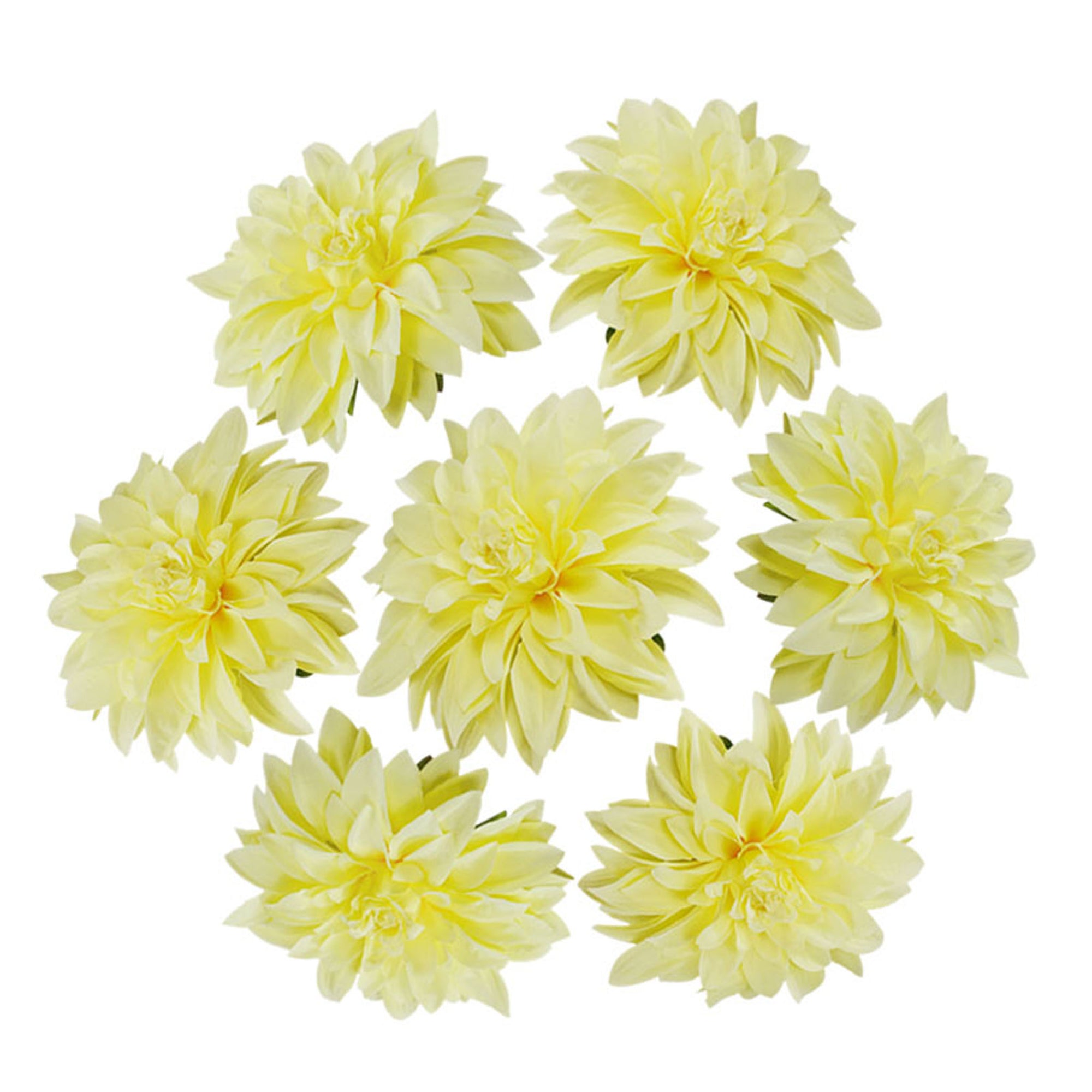 50 Bulk Silk Dahlia Flowers 5.1"