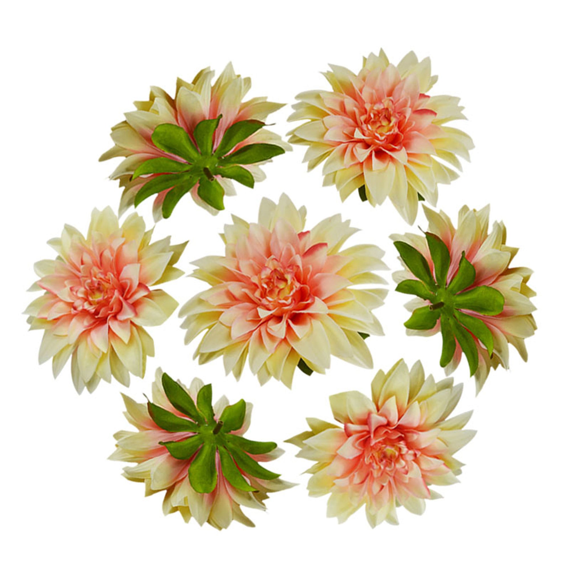 50 Bulk Silk Dahlia Flowers 5.1"