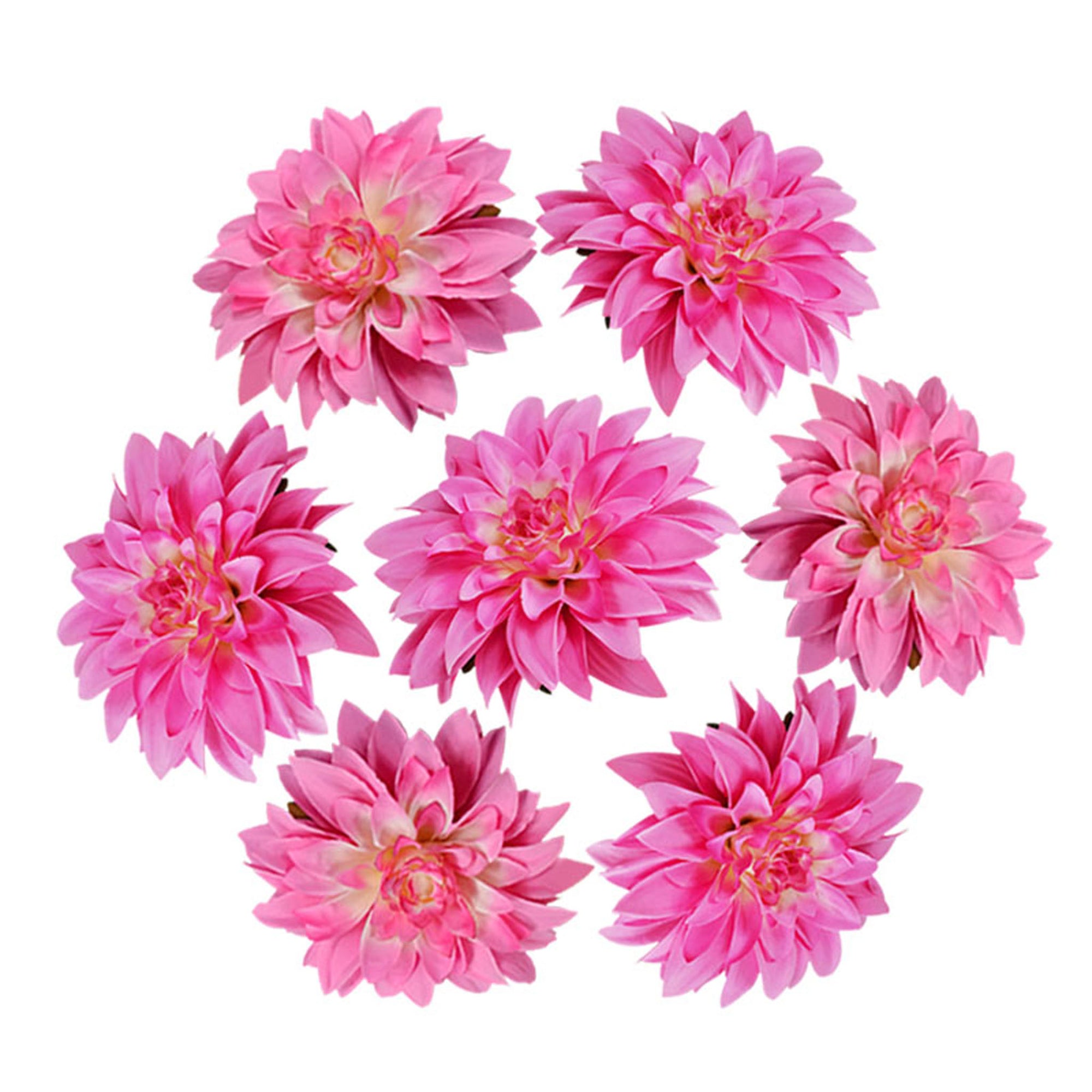 50 Bulk Silk Dahlia Flowers 5.1"