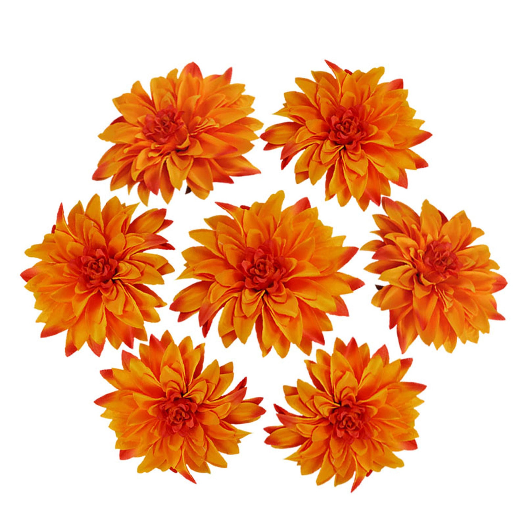 50 Bulk Silk Dahlia Flowers 5.1"