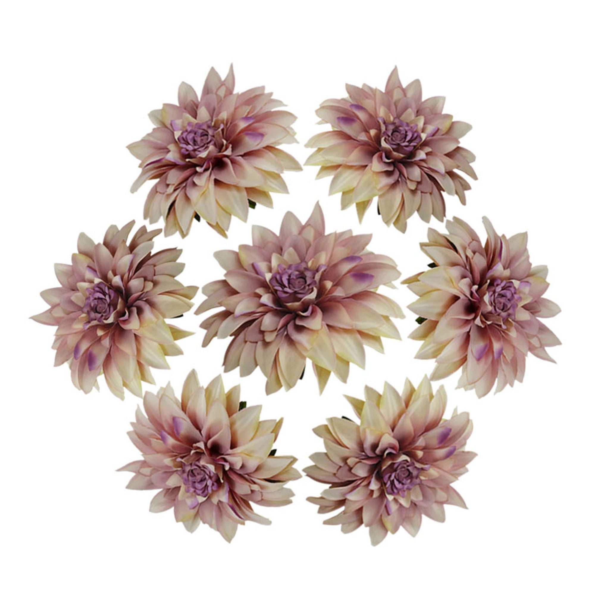 50 Bulk Silk Dahlia Flowers 5.1"
