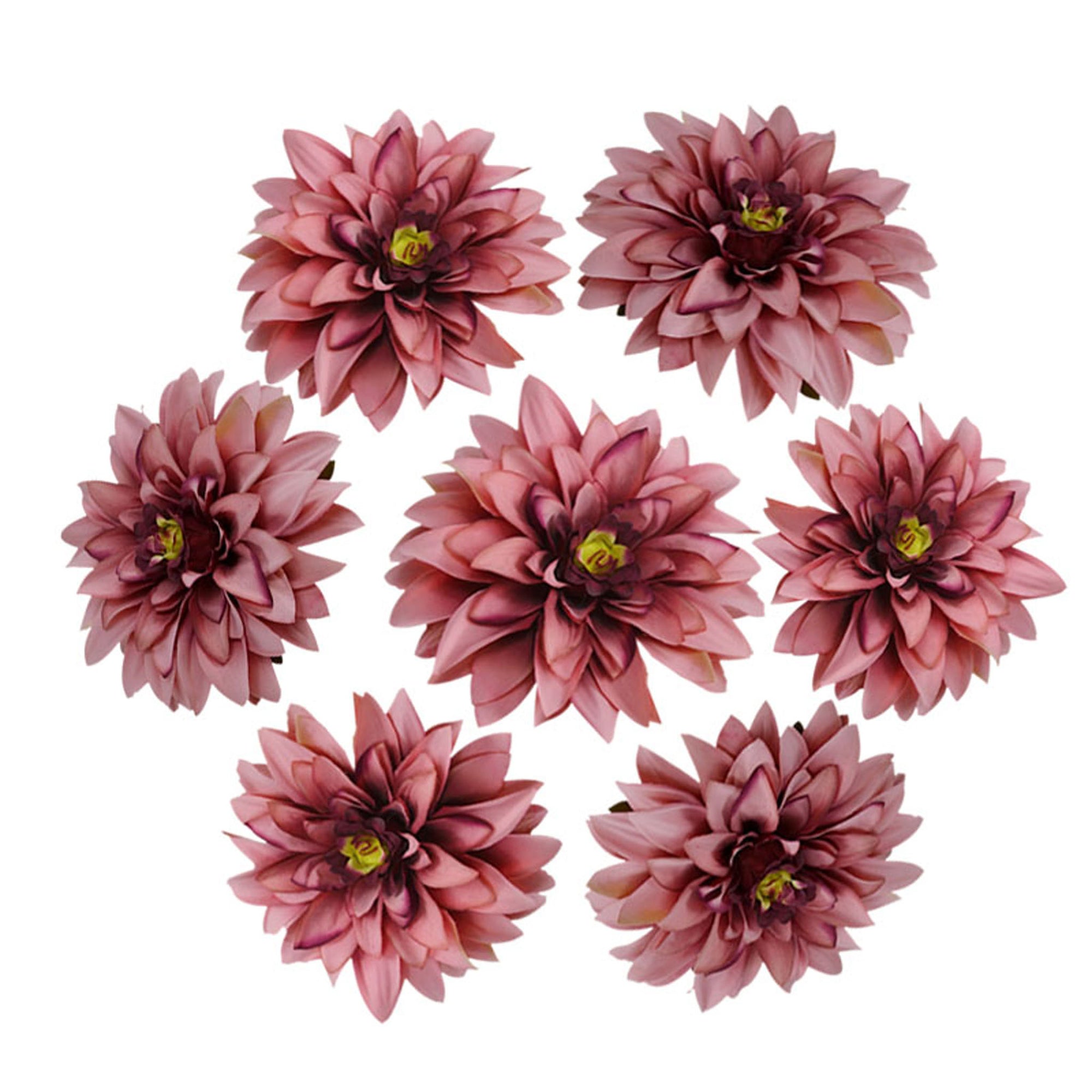 50 Bulk Silk Dahlia Flowers 5.1"