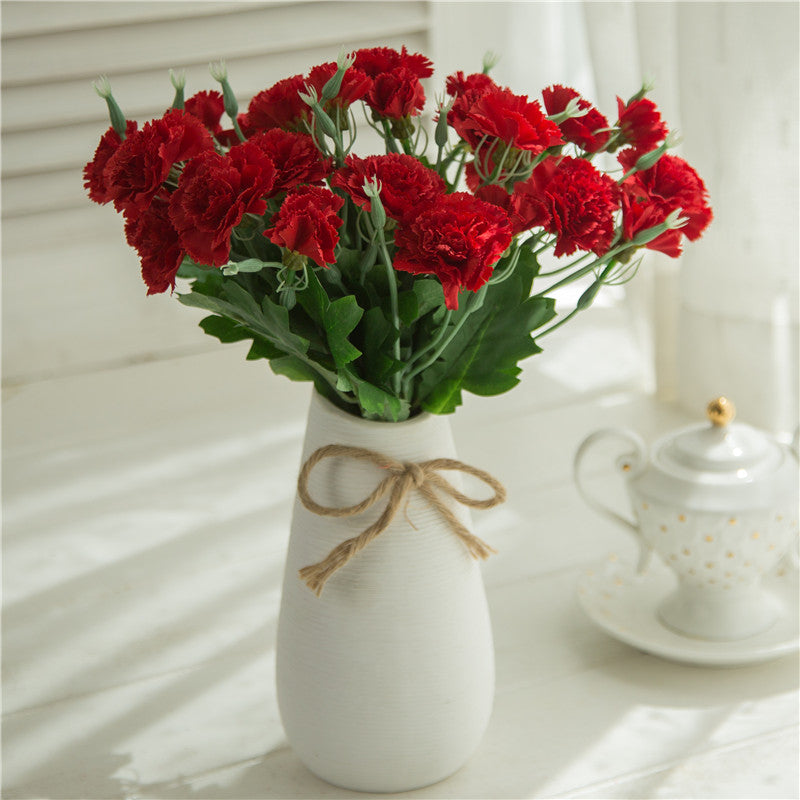 Fake Carnation Spray Silk Flowers Carnation Bush