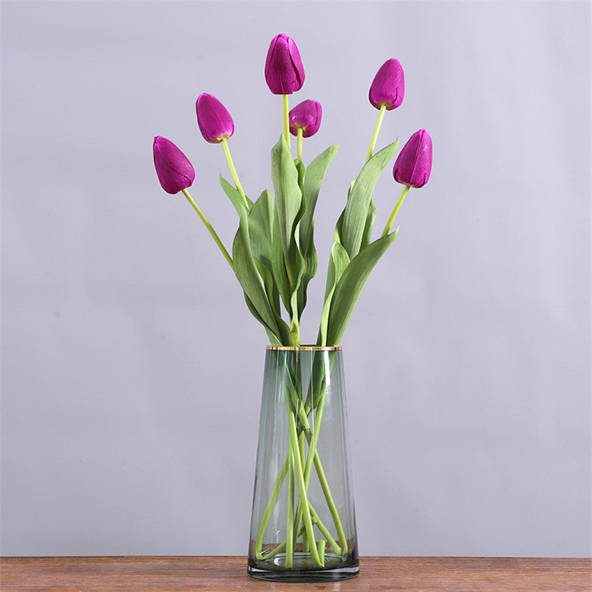 Faux Tulilps Real Touch Silk Tulips Long Stems 26"