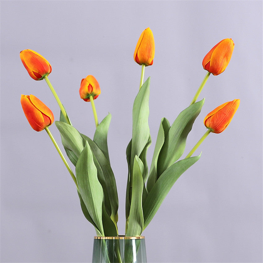 Faux Tulilps Real Touch Silk Tulips Long Stems 26"