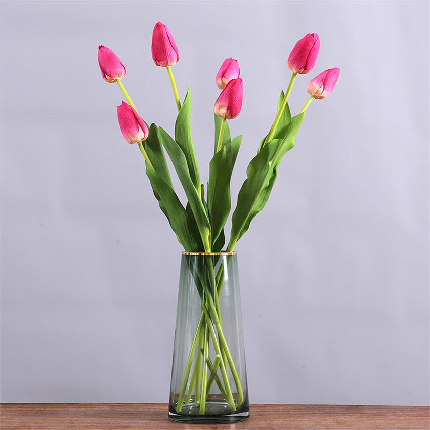 Faux Tulilps Real Touch Silk Tulips Long Stems 26"