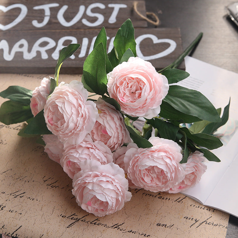 Silk Flower Arrangement Artificial Ranunculus Bunch