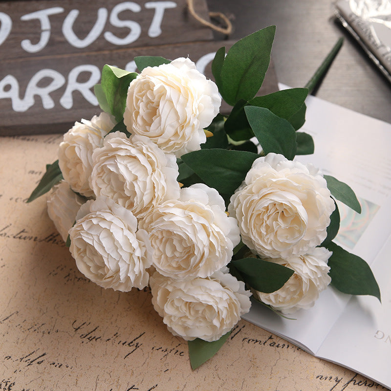 Silk Flower Arrangement Artificial Ranunculus Bunch