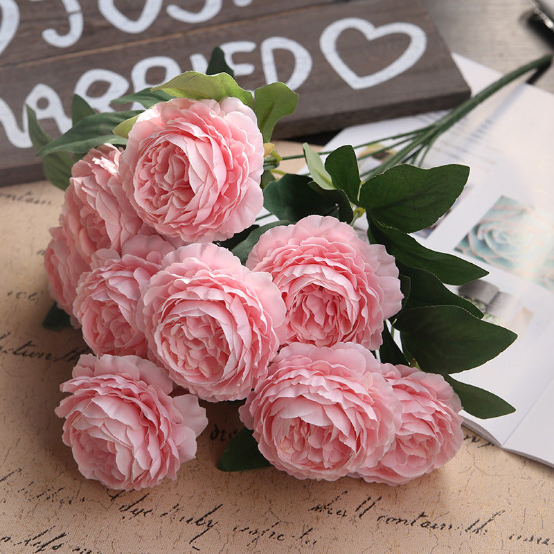 Silk Flower Arrangement Artificial Ranunculus Bunch