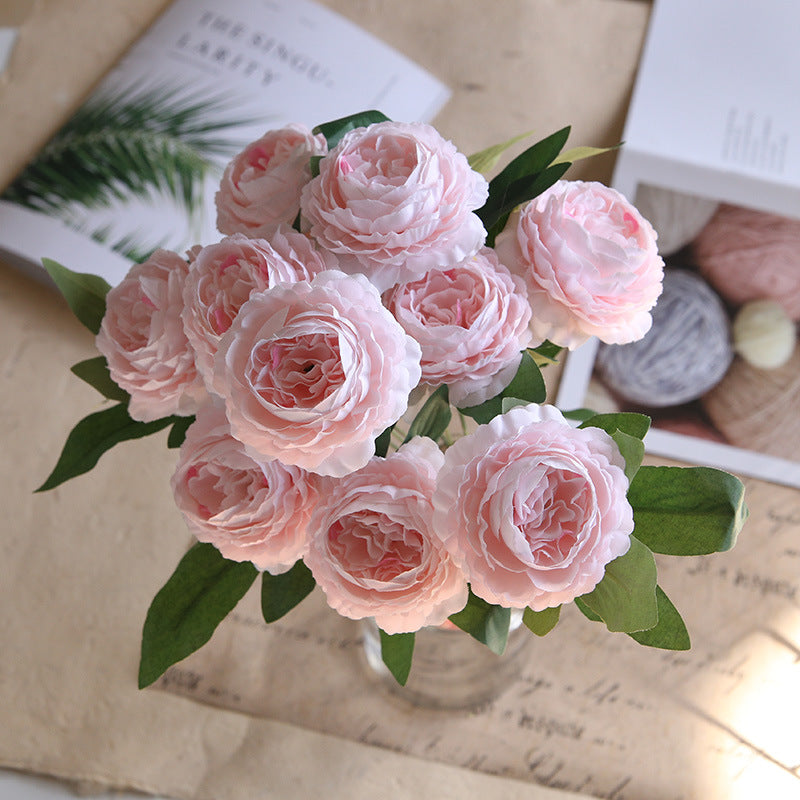 Silk Flower Arrangement Artificial Ranunculus Bunch