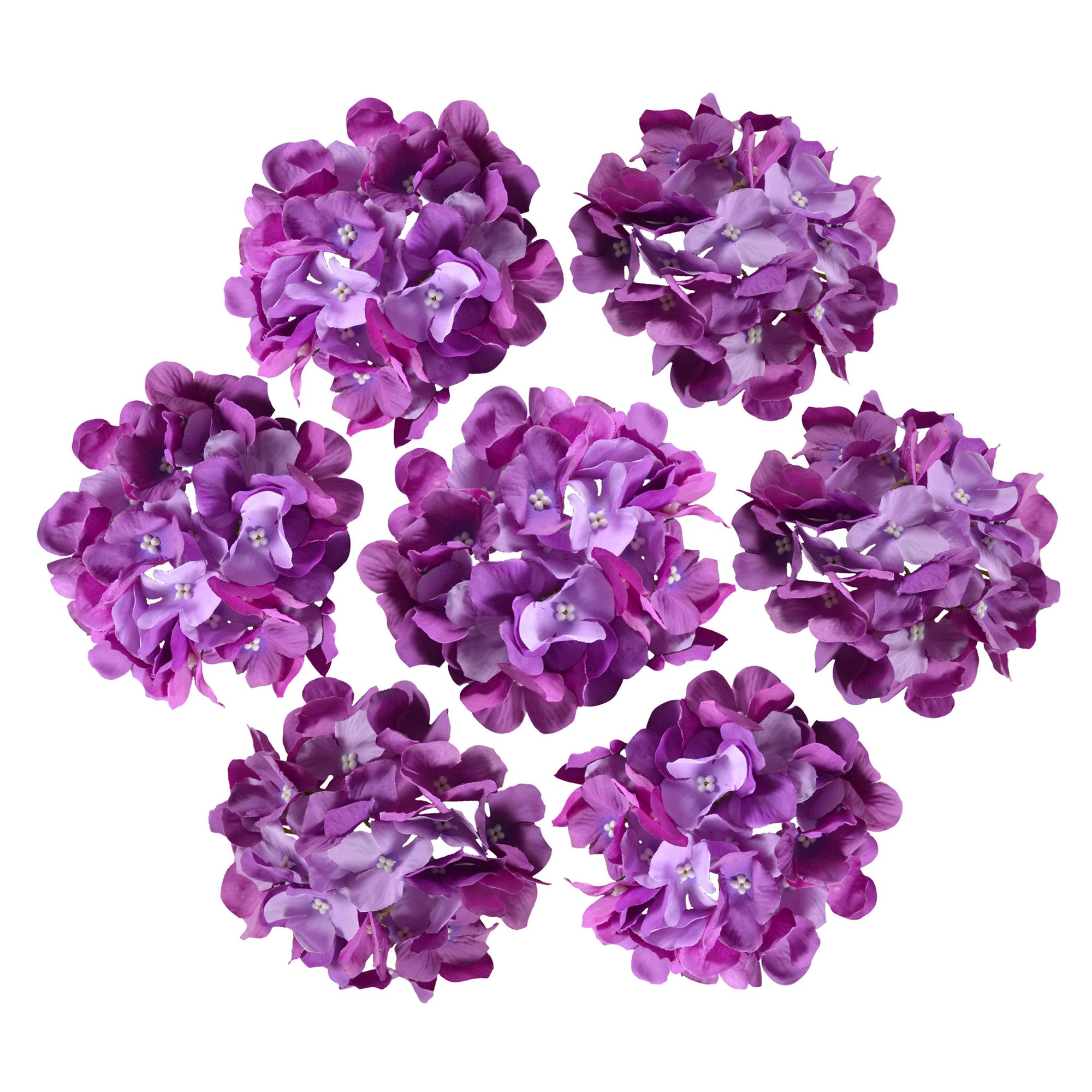 Silk Hydrangea Flower Heads 6"
