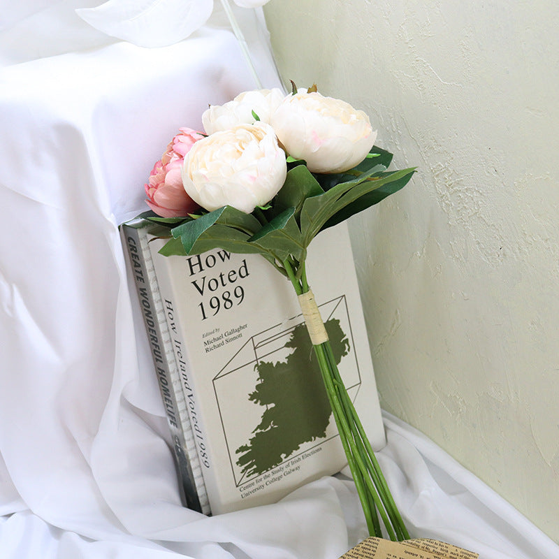 Realistic Artificial Peony Bouquet Silk Flowers