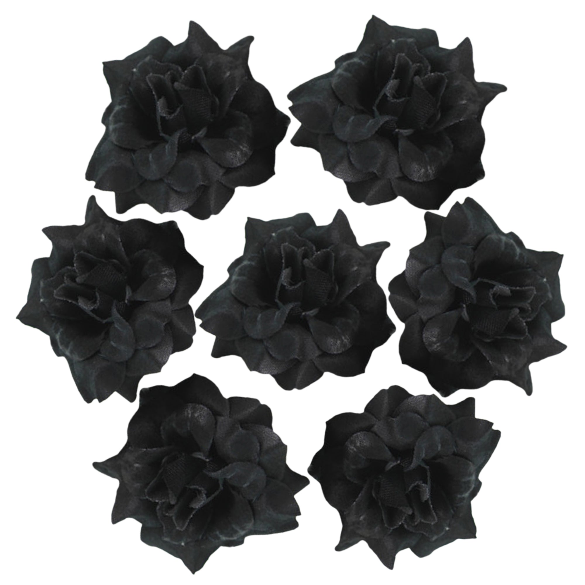 Small Silk Roses Flowers in Bulk Flocking Flowers 100 pcs for Hairpins Crafts