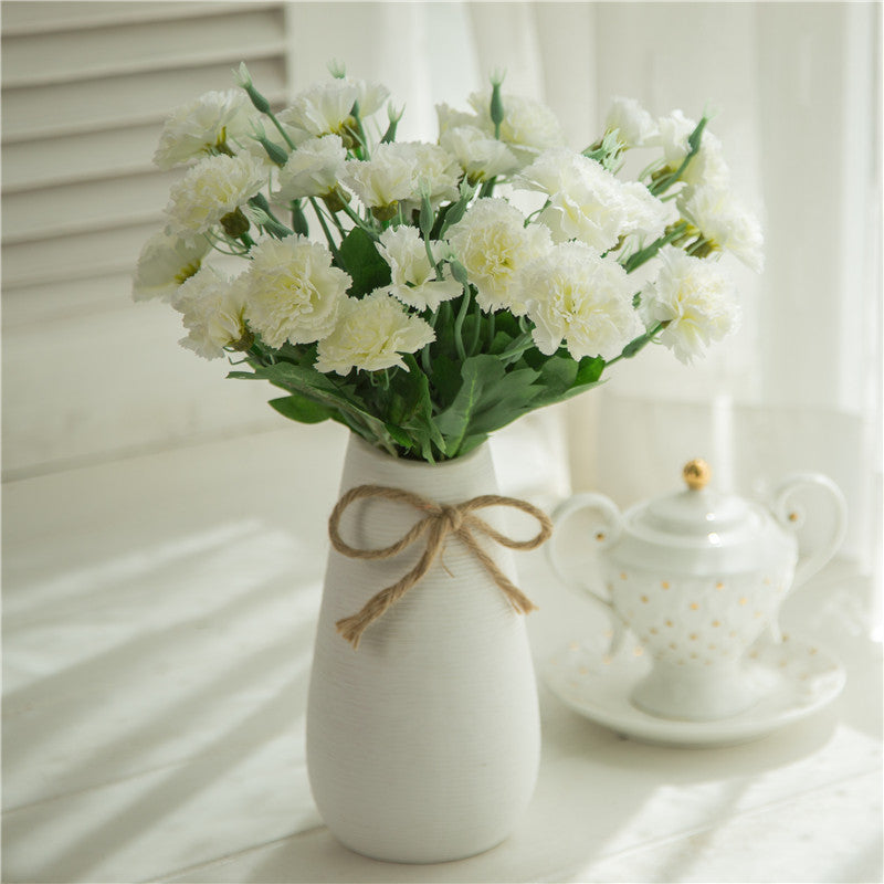 Fake Carnation Spray Silk Flowers Carnation Bush
