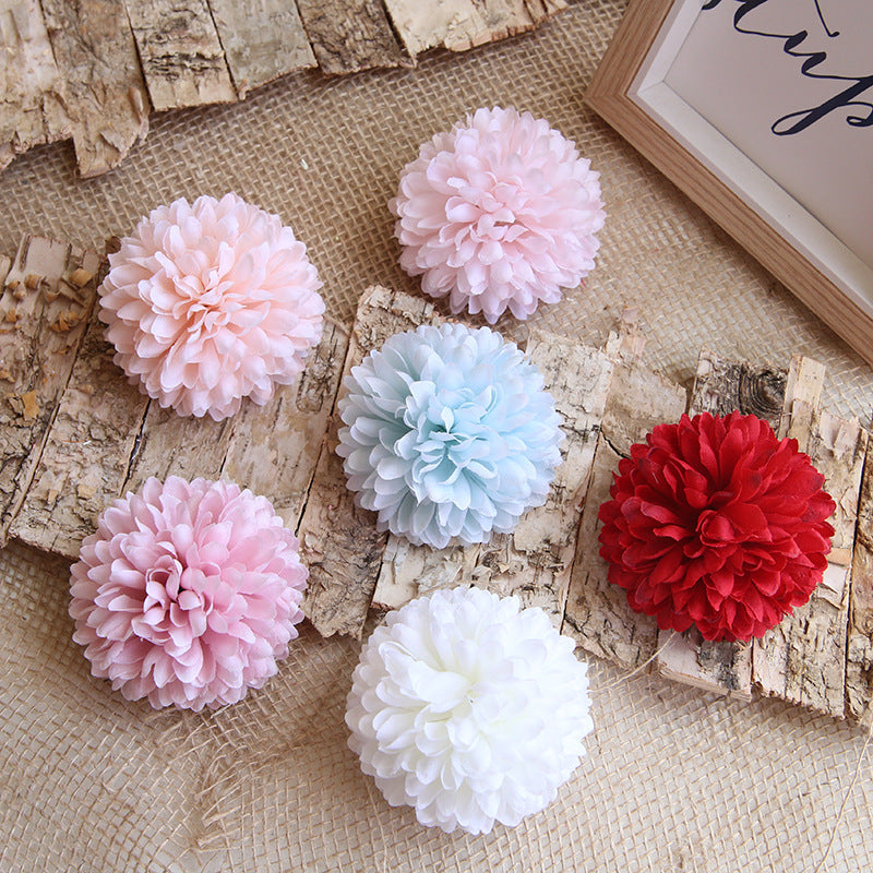Silk Flower Heads Little Chrysanthemums  3 inch