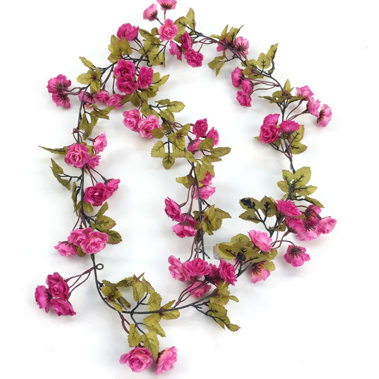 Flower Vines with Leaves for Home Border Decor Wedding Arch Arrangement