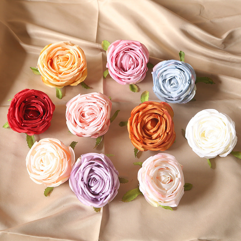 Bulk Artificial Flowers Silk Rose Heads