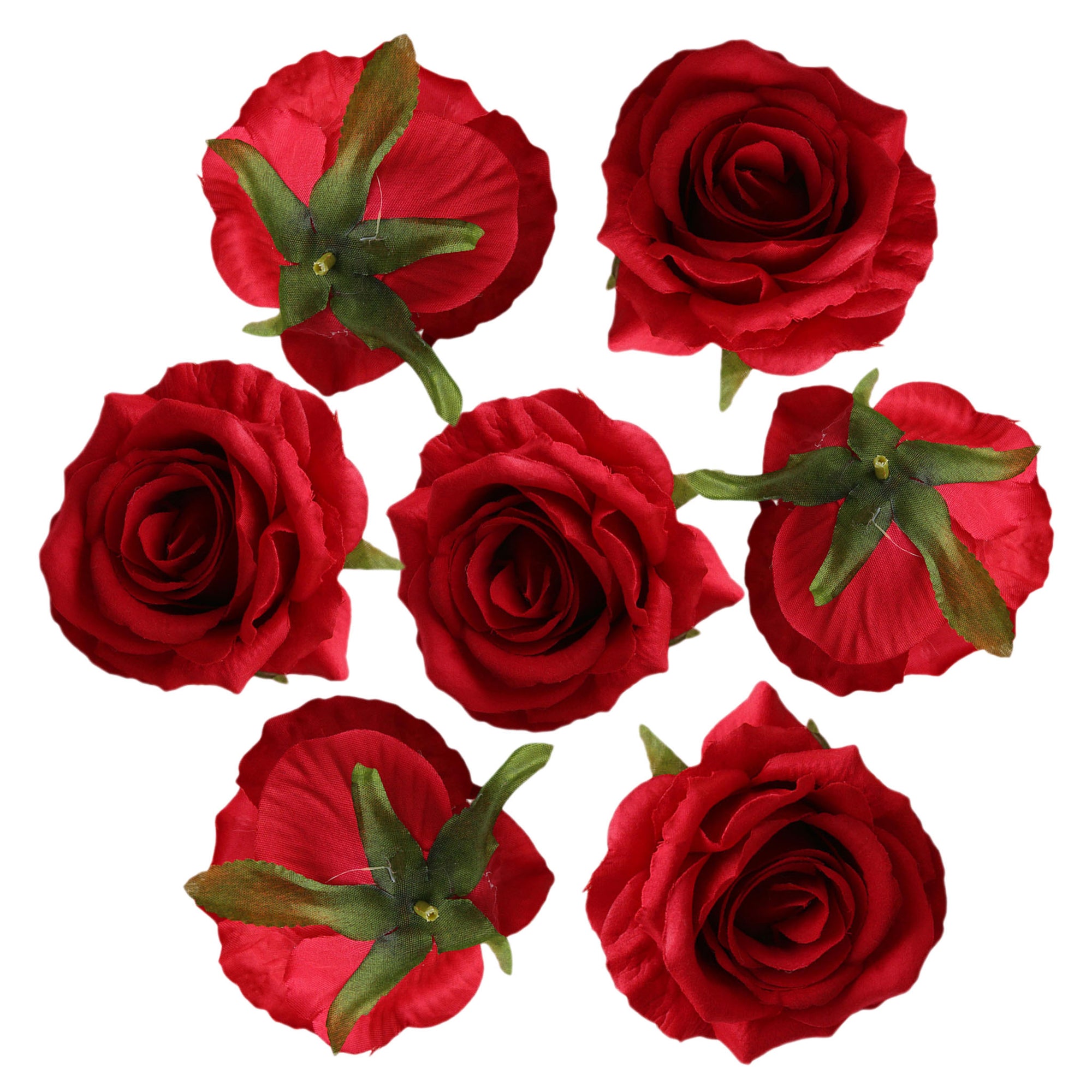 Quality Artificial Flower Heads Velvet Roses