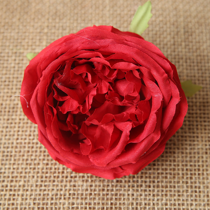 Cabbage Roses Silk Flower Heads 3.9 inch
