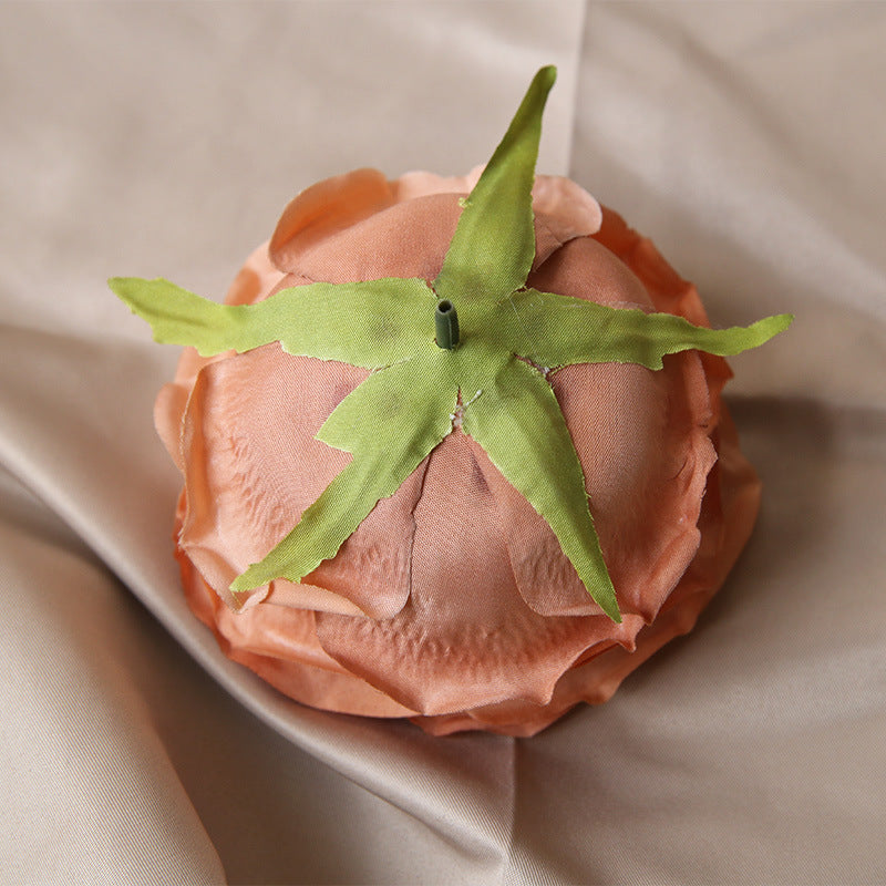 Cabbage Roses Silk Flower Heads 3.9 inch