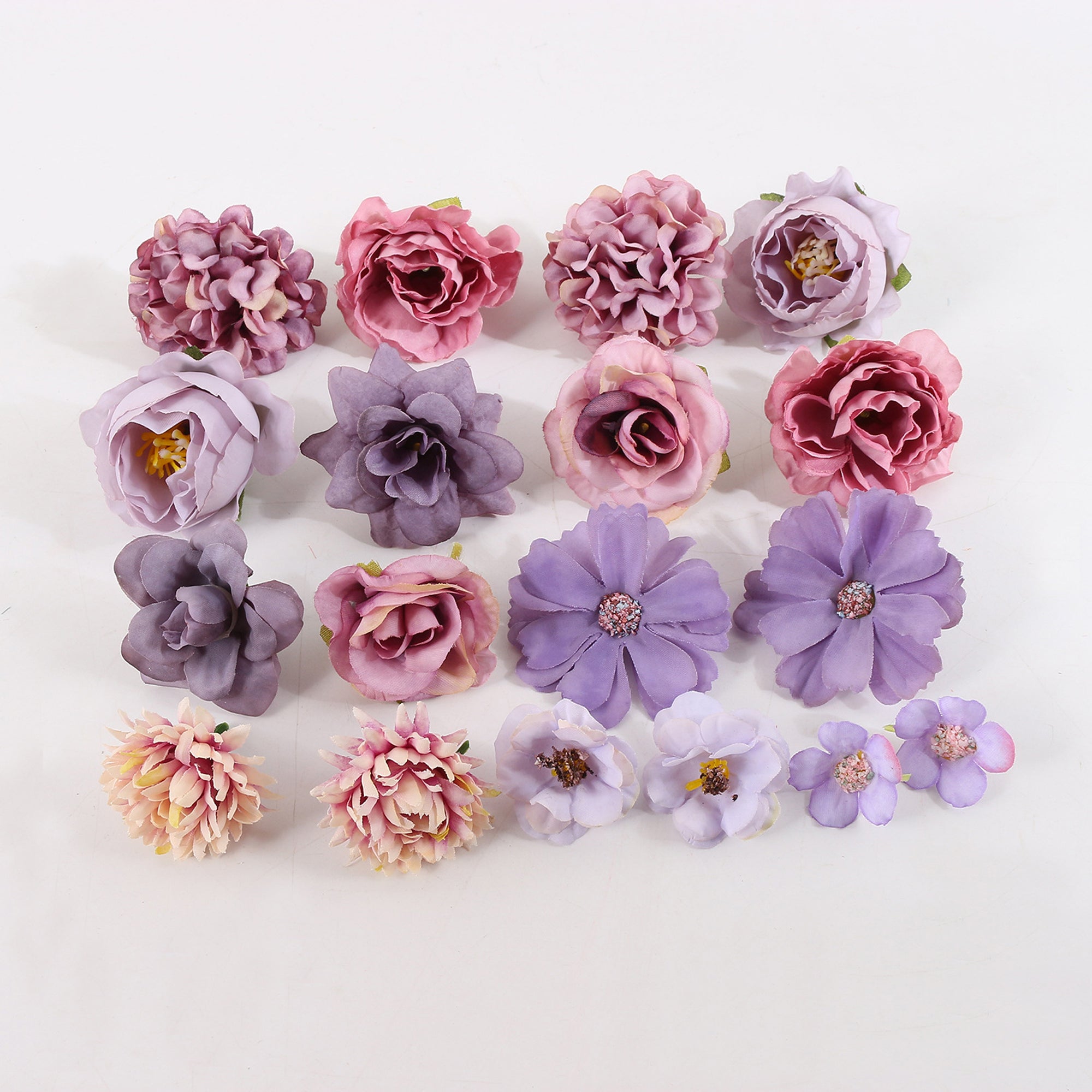 Mini Silk Flower Heads for DIY Crafts