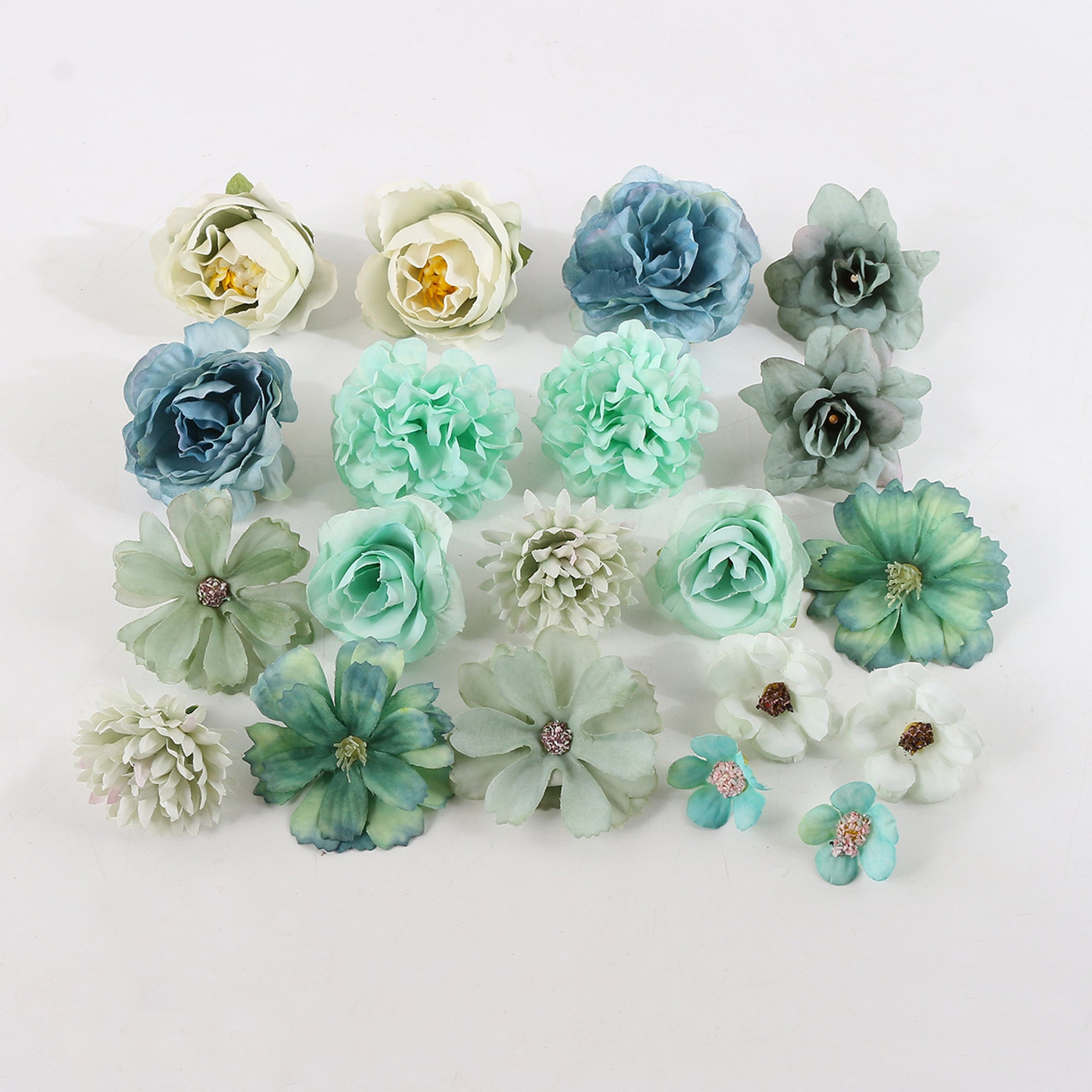 Mini Silk Flower Heads for DIY Crafts