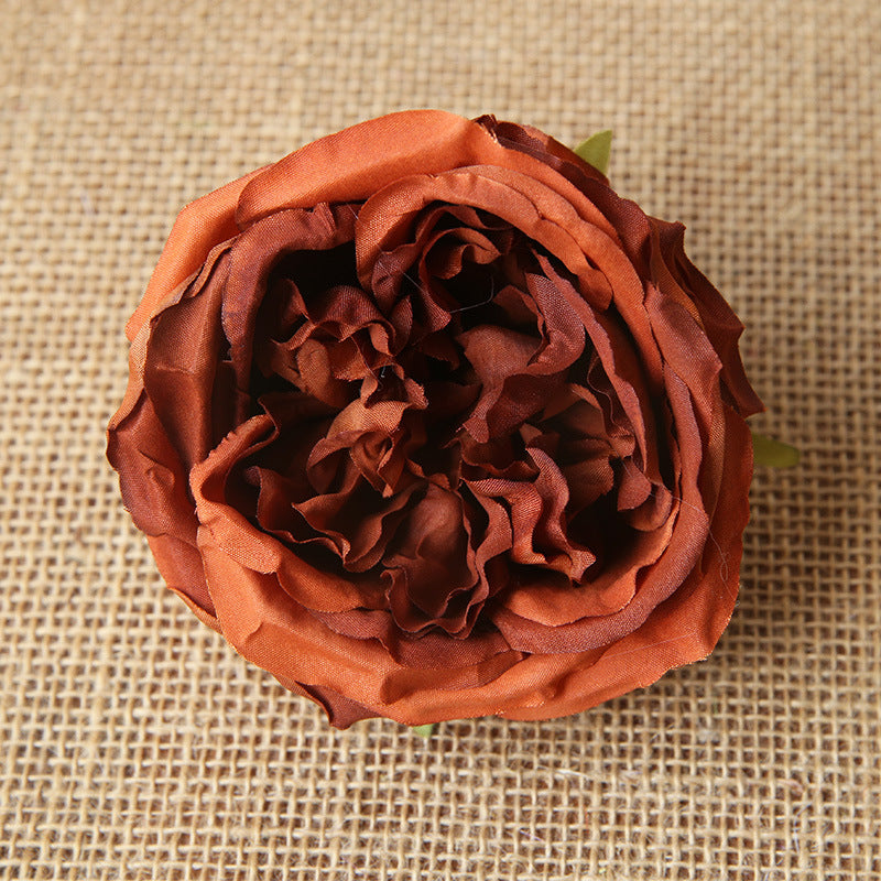 Cabbage Roses Silk Flower Heads 3.9 inch