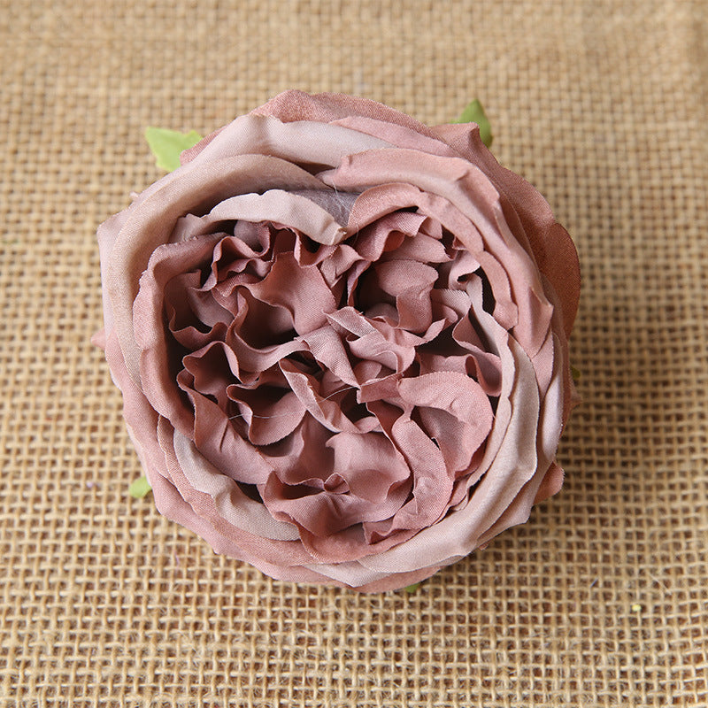 Cabbage Roses Silk Flower Heads 3.9 inch