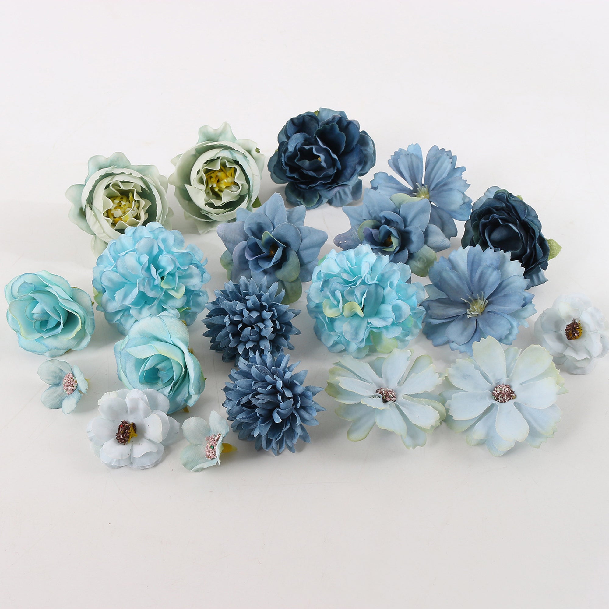Mini Silk Flower Heads for DIY Crafts