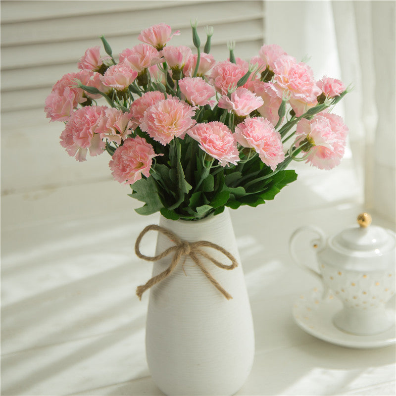 Fake Carnation Spray Silk Flowers Carnation Bush