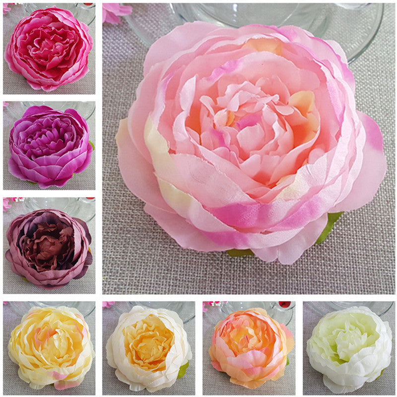 Silk Peony Flower Heads 50 Bulk for DIY Crafts Wedding Decor