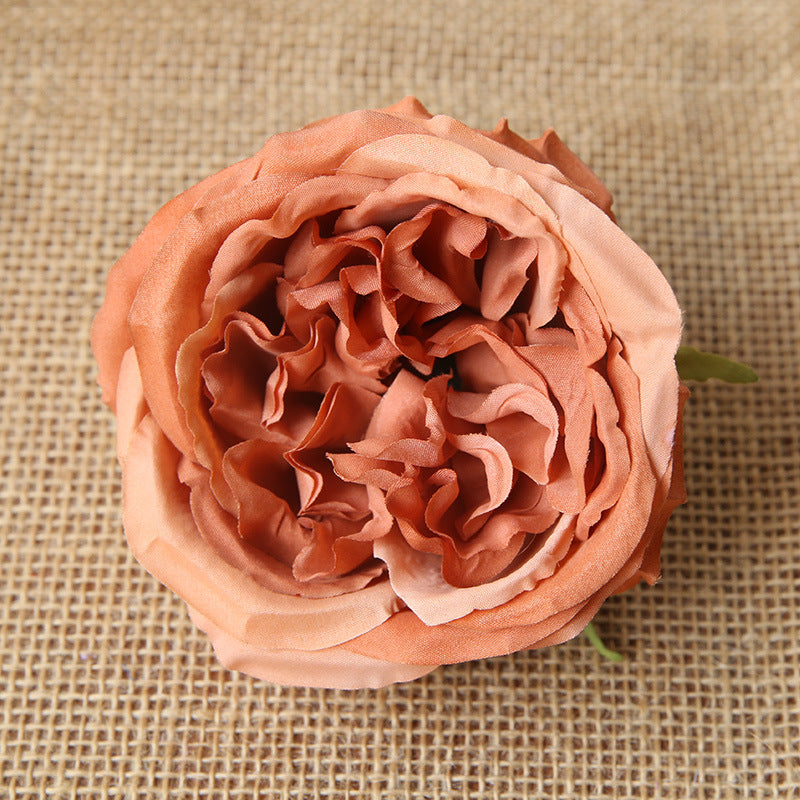 Cabbage Roses Silk Flower Heads 3.9 inch