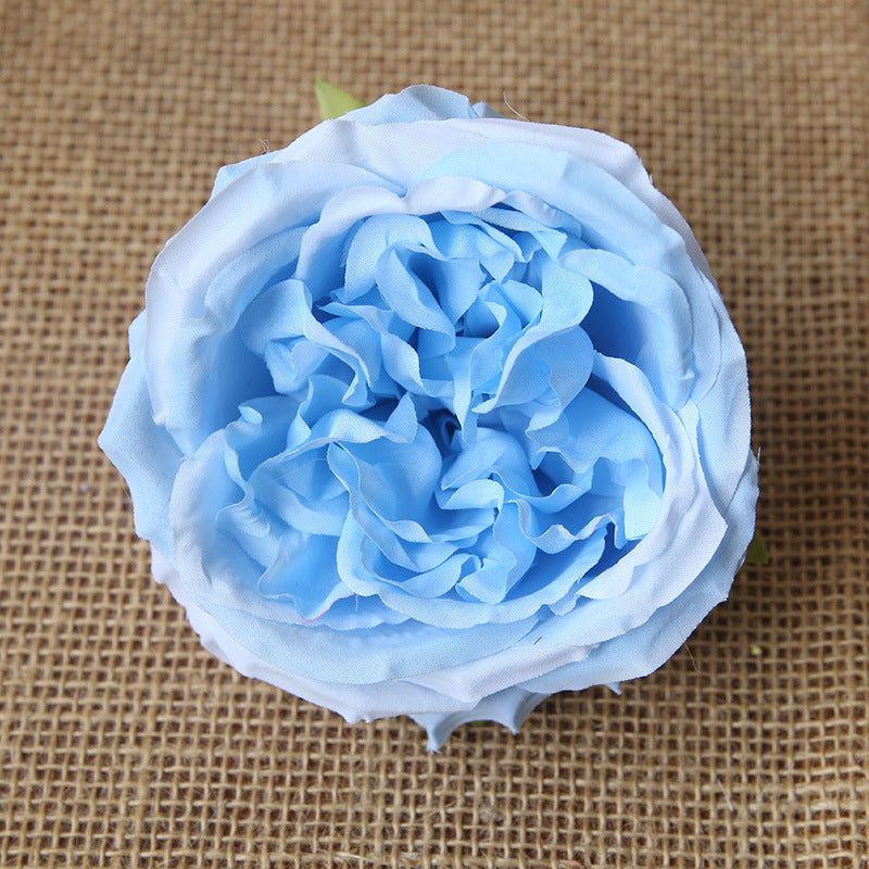Cabbage Roses Silk Flower Heads 3.9 inch