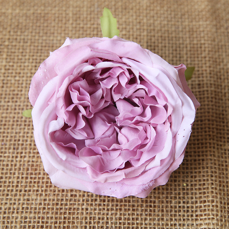 Cabbage Roses Silk Flower Heads 3.9 inch