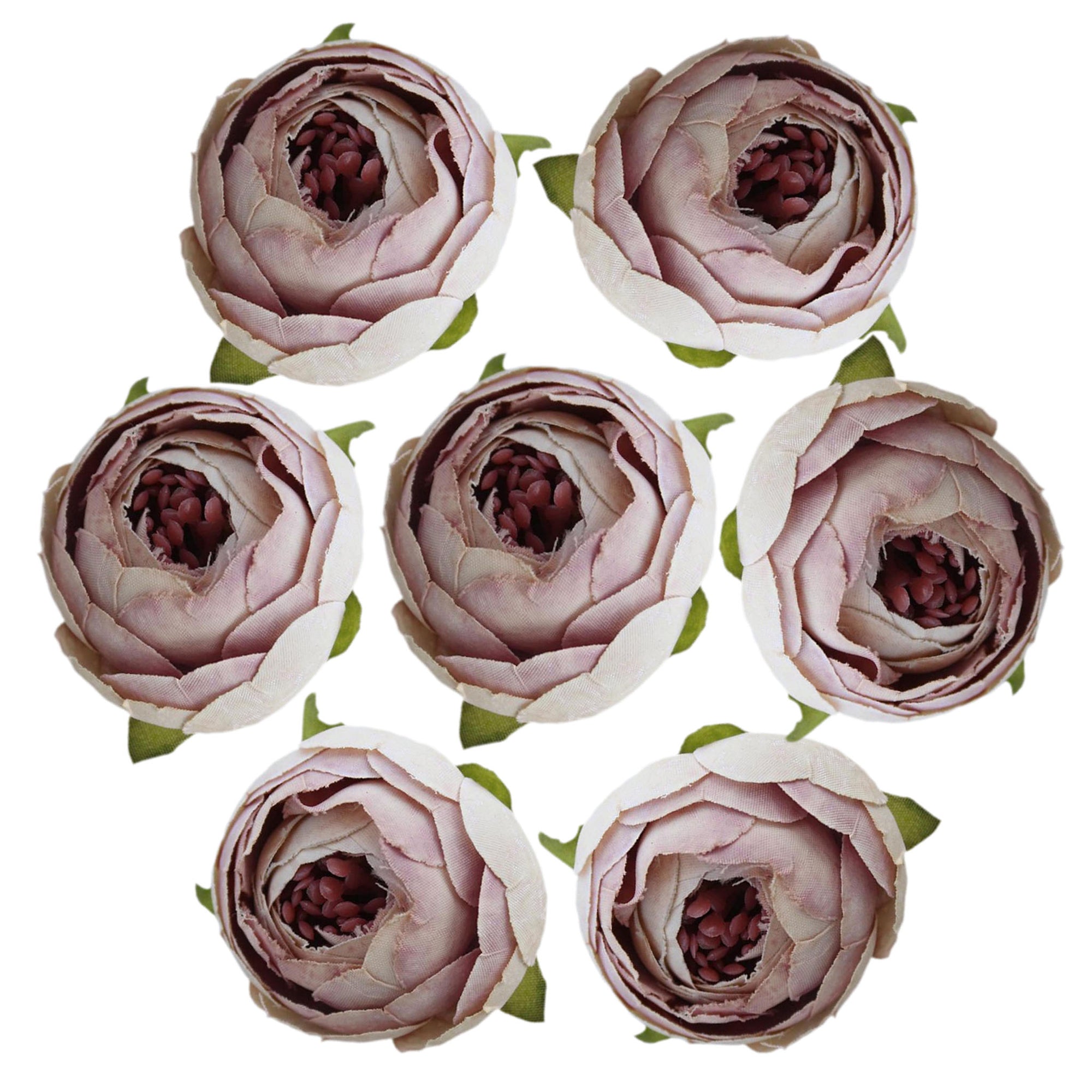 Small Peony Flower Heads Artificial Silk Roses 100 pcs for Wedding Decor Favors