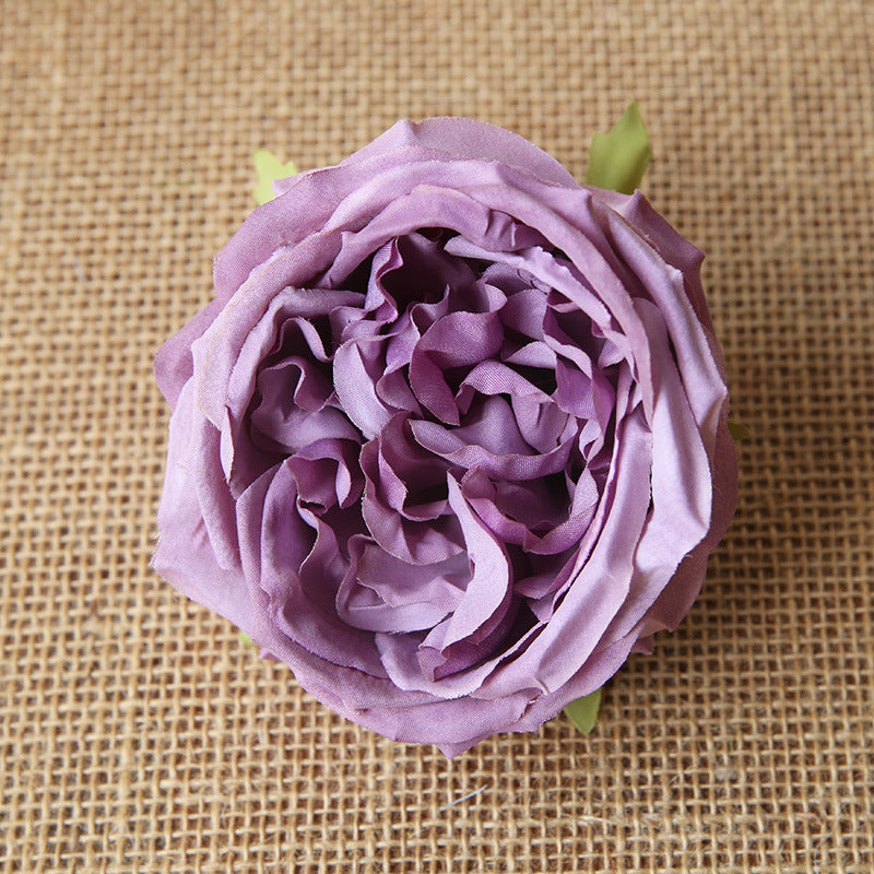 Cabbage Roses Silk Flower Heads 3.9 inch