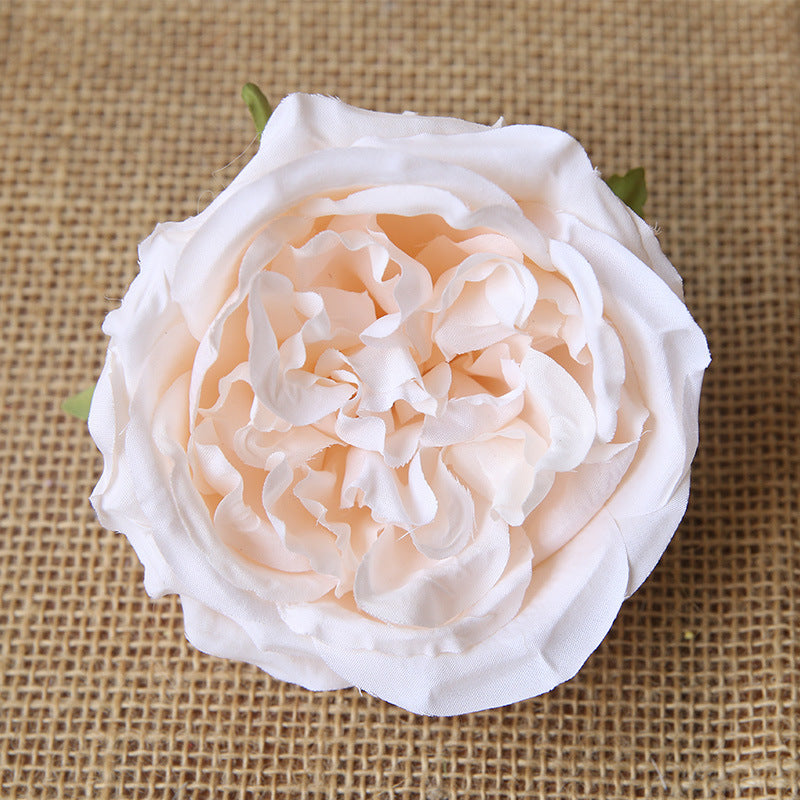 Cabbage Roses Silk Flower Heads 3.9 inch