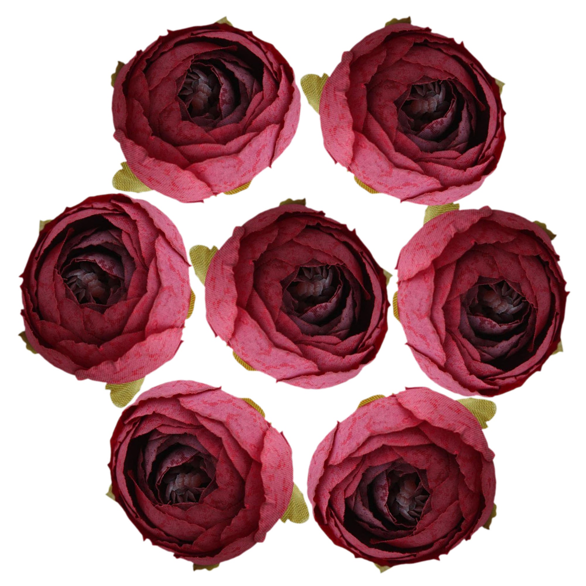 Small Peony Flower Heads Artificial Silk Roses 100 pcs for Wedding Decor Favors