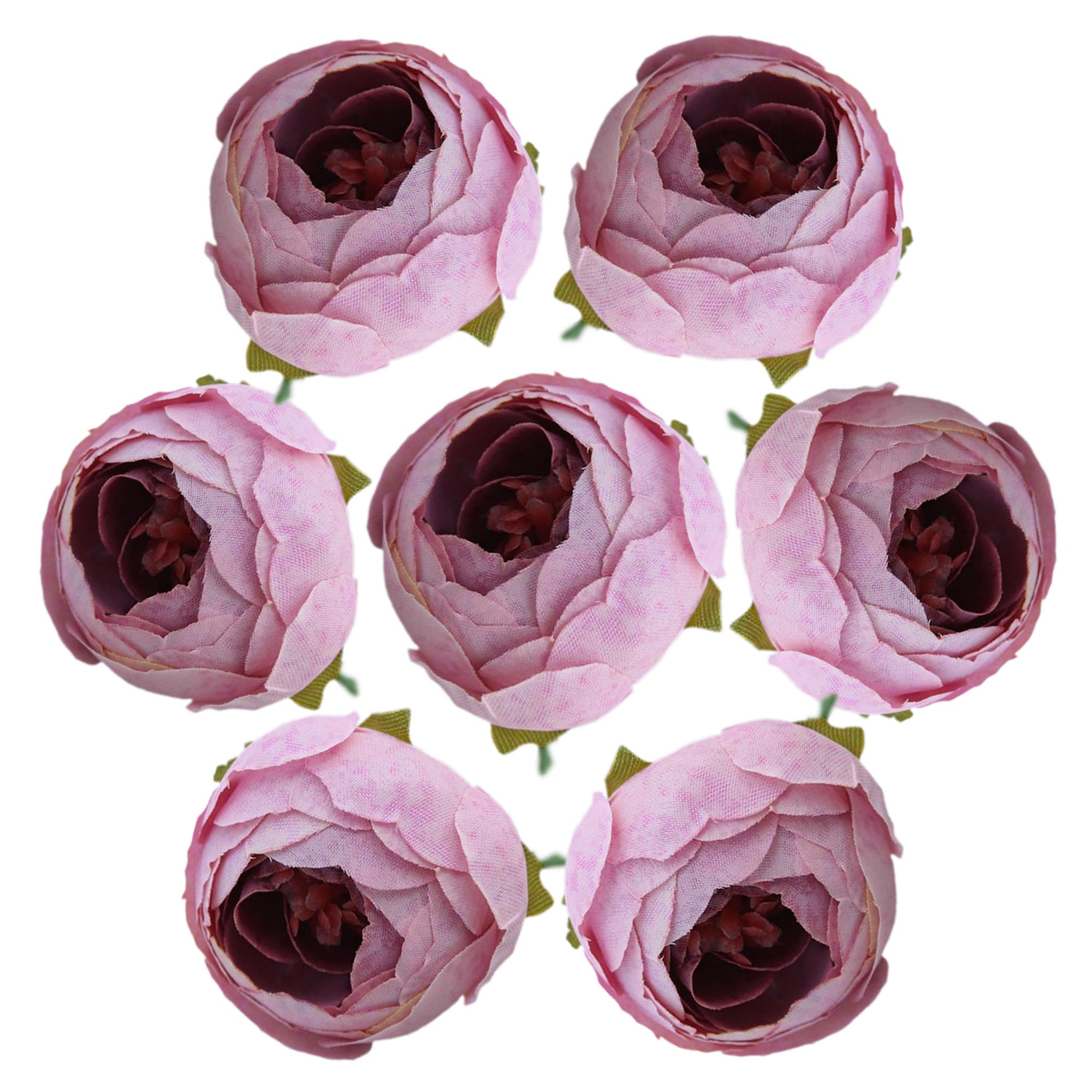Small Peony Flower Heads Artificial Silk Roses 100 pcs for Wedding Decor Favors