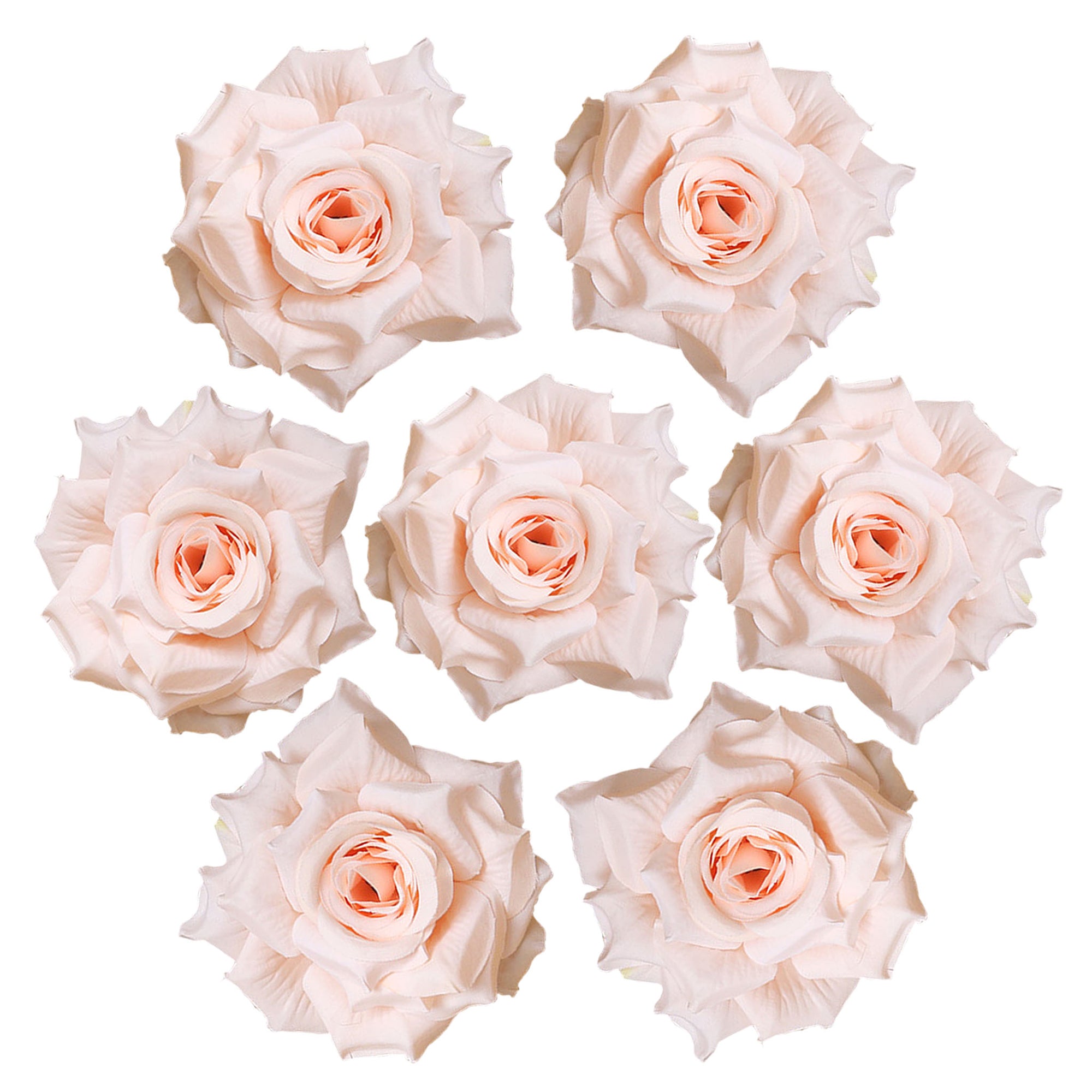 Fake Rose Heads 2.7 inch Flowers in Bulk