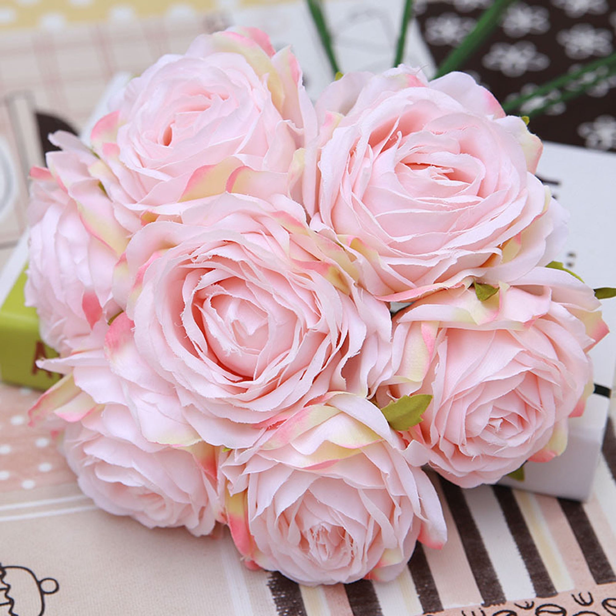 Silk Flowers Bulk Cabbge Roses Wholesale