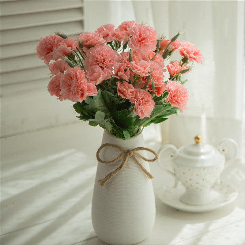 Fake Carnation Spray Silk Flowers Carnation Bush