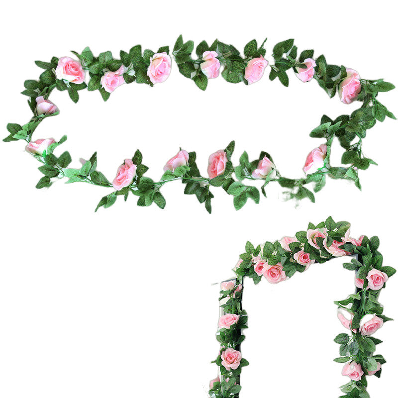 Artificial Rose Flower Garland for Wall Hanging Outdoor Decor 2 Flower Vines