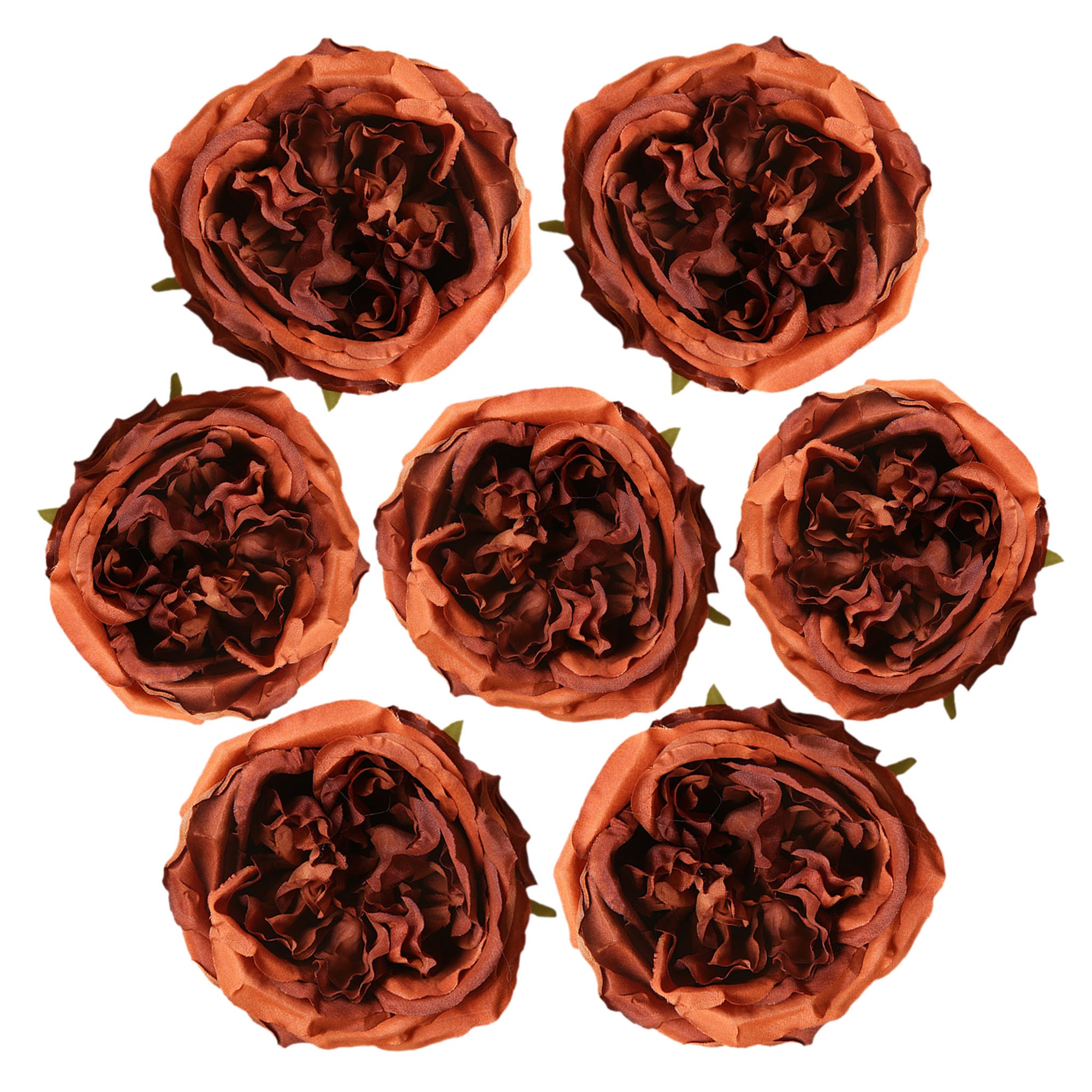 Cabbage Roses Silk Flower Heads 3.9 inch