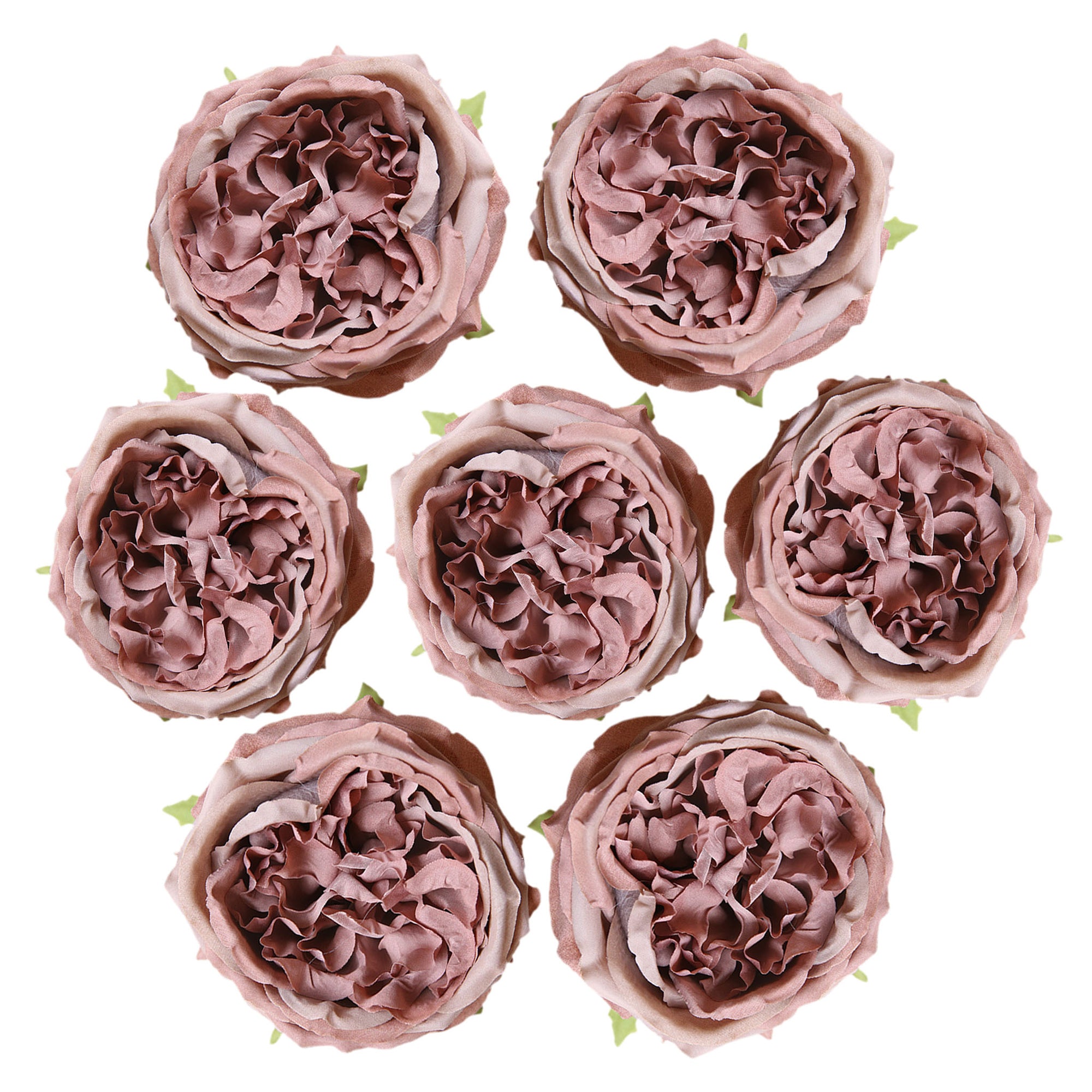 Cabbage Roses Silk Flower Heads 3.9 inch