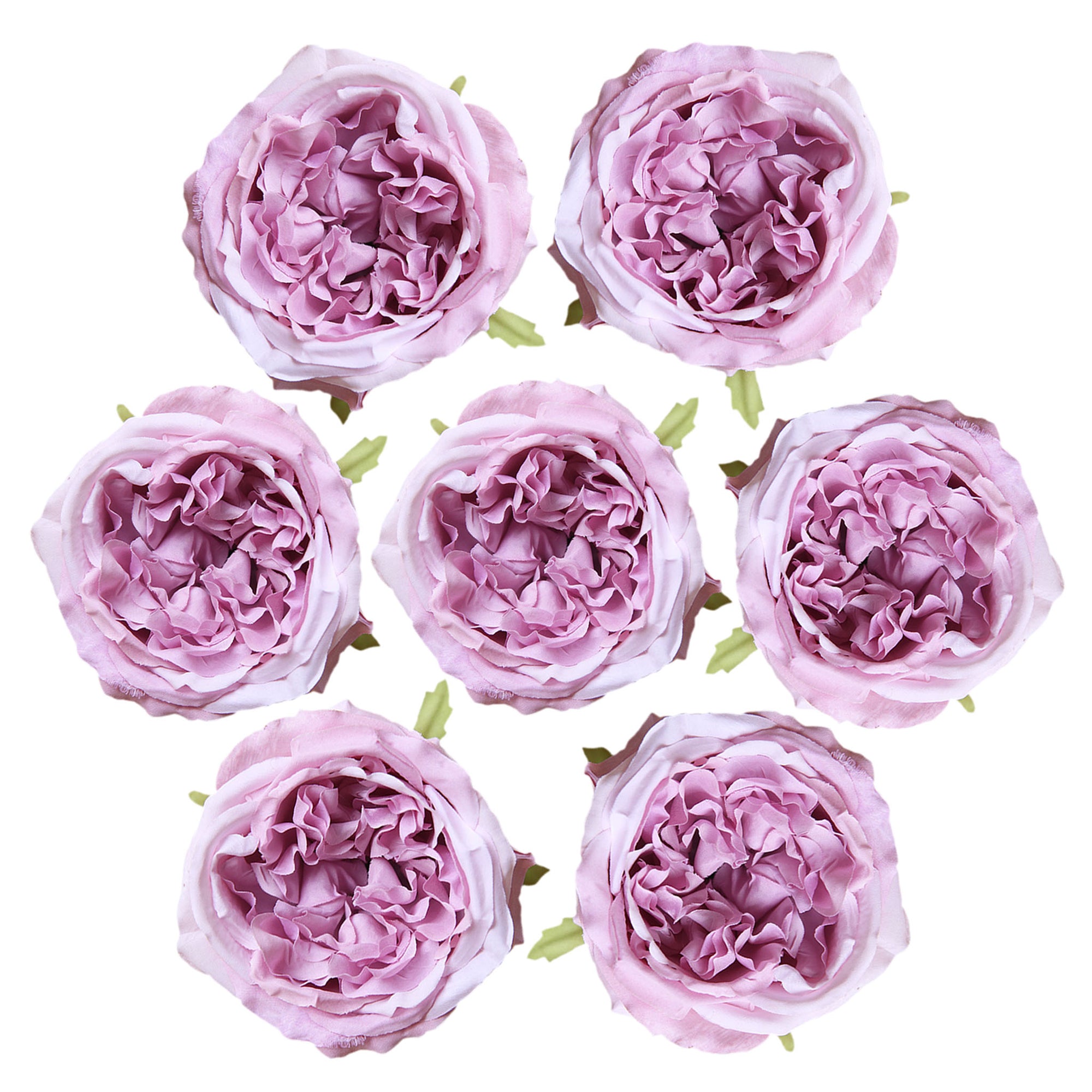 Cabbage Roses Silk Flower Heads 3.9 inch