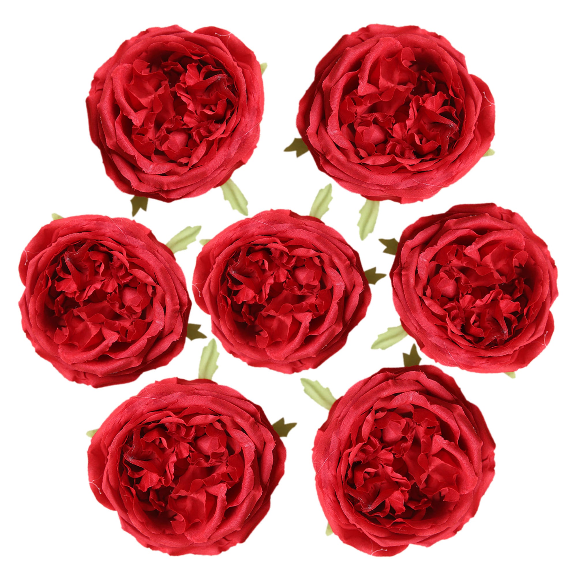 Cabbage Roses Silk Flower Heads 3.9 inch