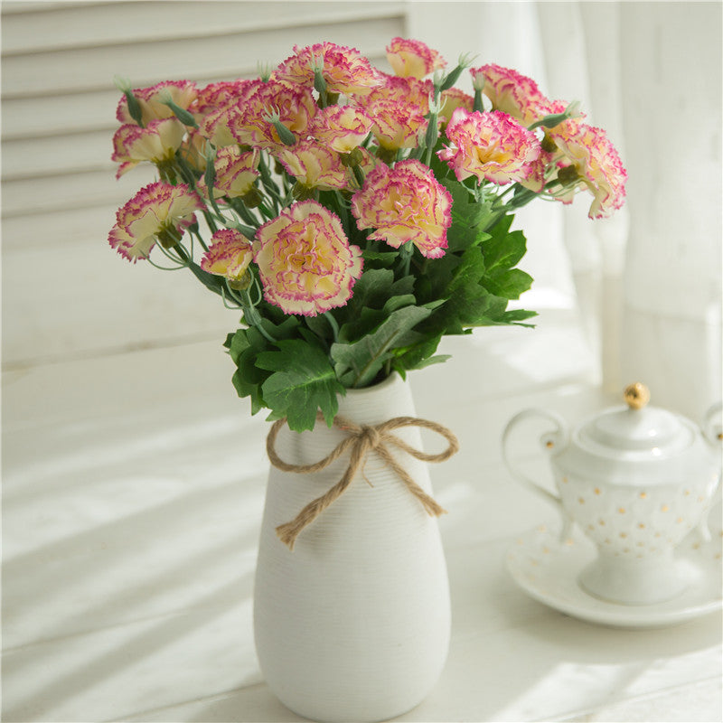 Fake Carnation Spray Silk Flowers Carnation Bush